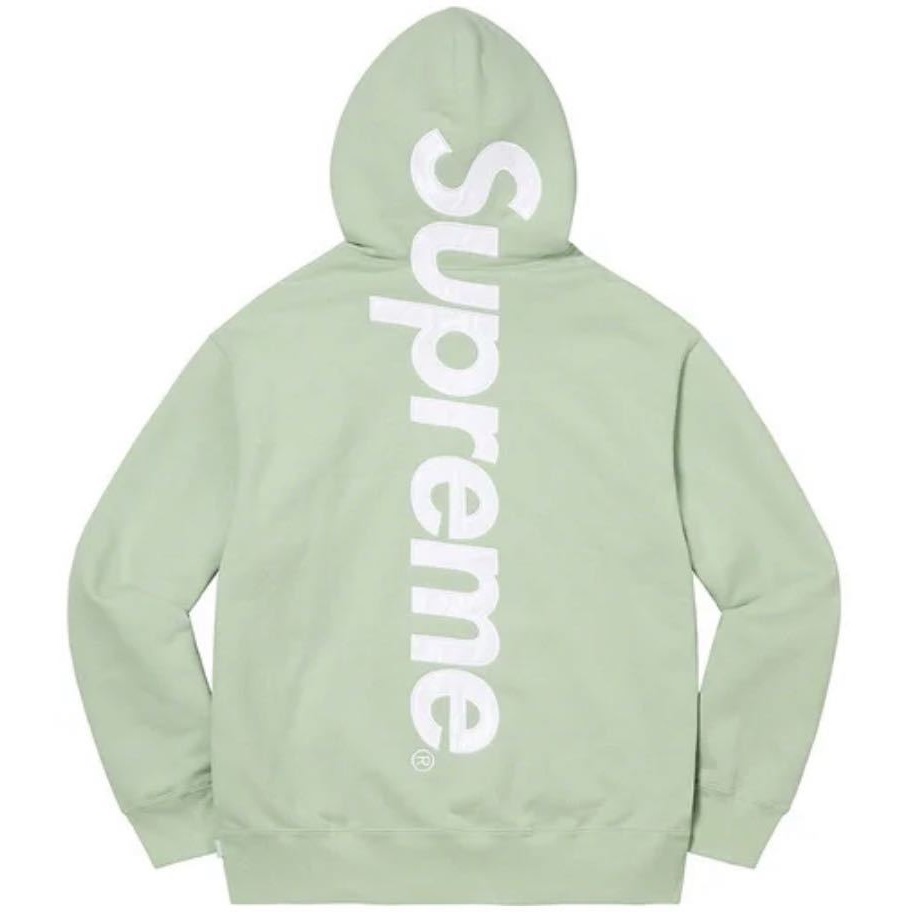 新品 国内正規 22AW Supreme シュプリーム Satin Applique Hooded Sweatshirt ロゴ パーカー ミント XL