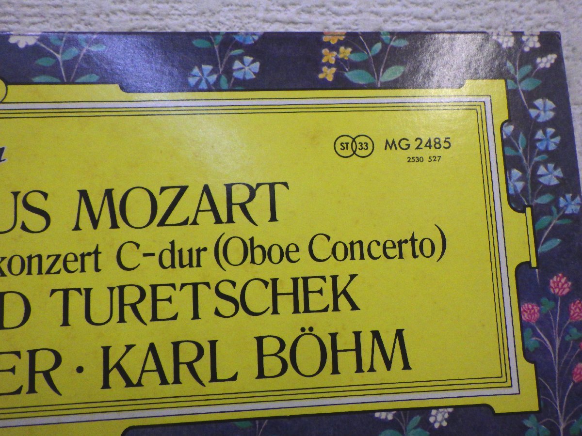 LP レコード 帯 Karl Bohm カール ベーム指揮 Wolfgang Amadeus Mozart モーツァルト フルート協奏曲 第1番 ト長調 他 【 VG+ 】 D9314A_画像3
