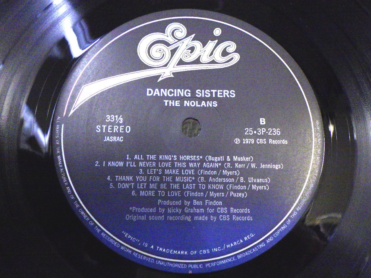 LP レコード 帯 THE NOLANS ノーランズ DANCING SISTERS ダンシング シスター 【E+】 E036A_画像5