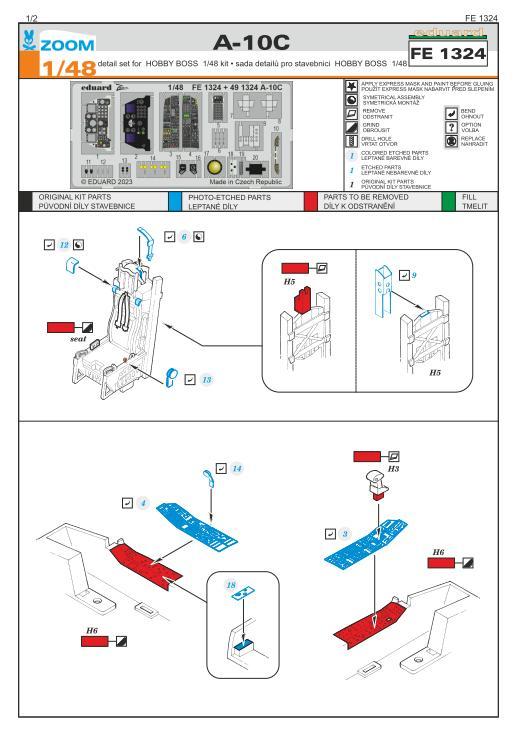 エデュアルド ズーム1/48 FE1324 A-10C Thunderbolt II for Hobby Boss kits_画像2