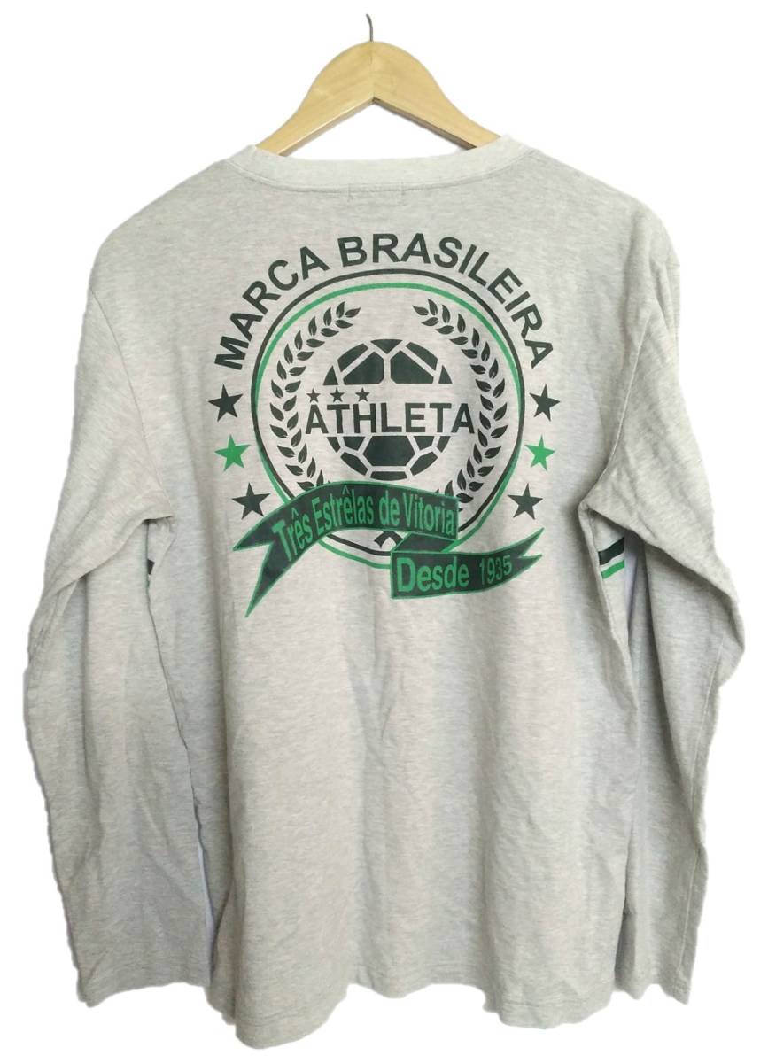 アスレタ ATHLETA CAFE DO BRASIL デカロゴ M グレー 灰 長袖シャツ メンズ カフェドブラジル MARCA BRASILEIRA ロンT シャツ_画像1