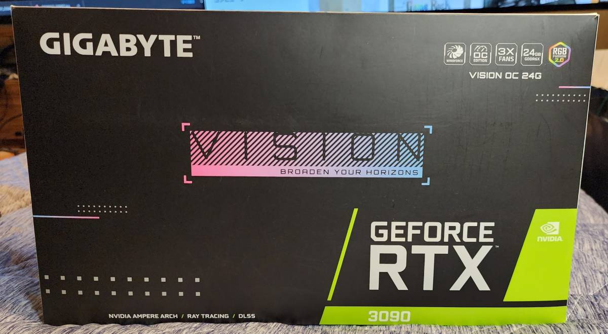 １円スタート！　 GeForce RTX 3090 VISION OC 24G（2週間動作保証・故障品は返品可）_画像1