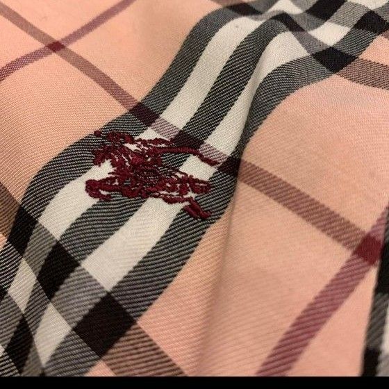 極美品 人気 BURBERRY バーバリーワンピース ピンク チェック