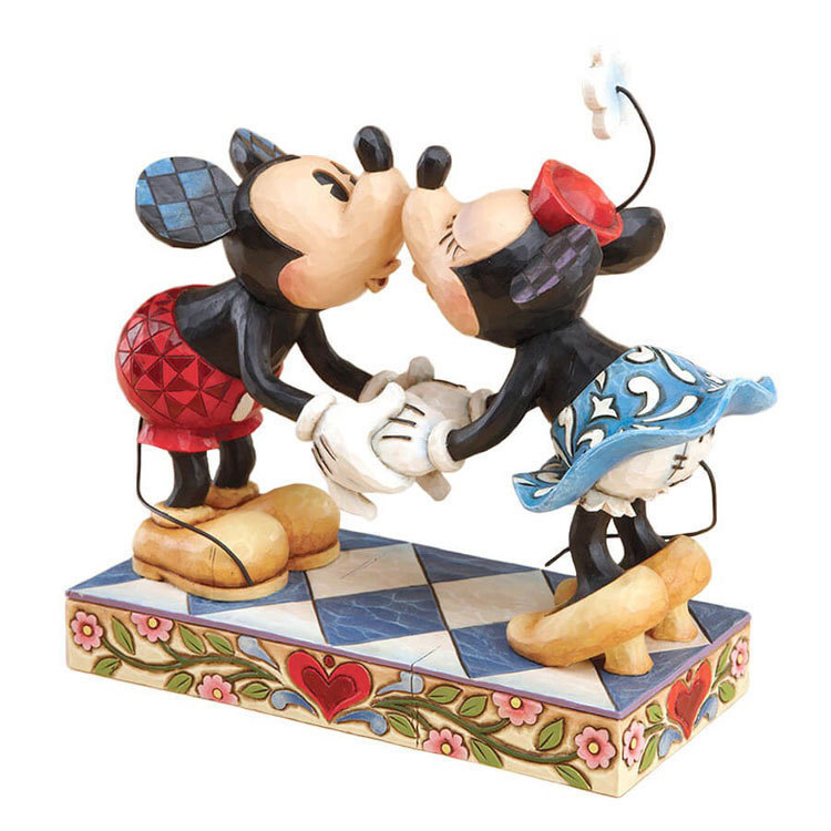 フィギュア ディズニー ミッキー＆ミニー キス 16.5cm enesco Disney Traditions レジン製_画像1