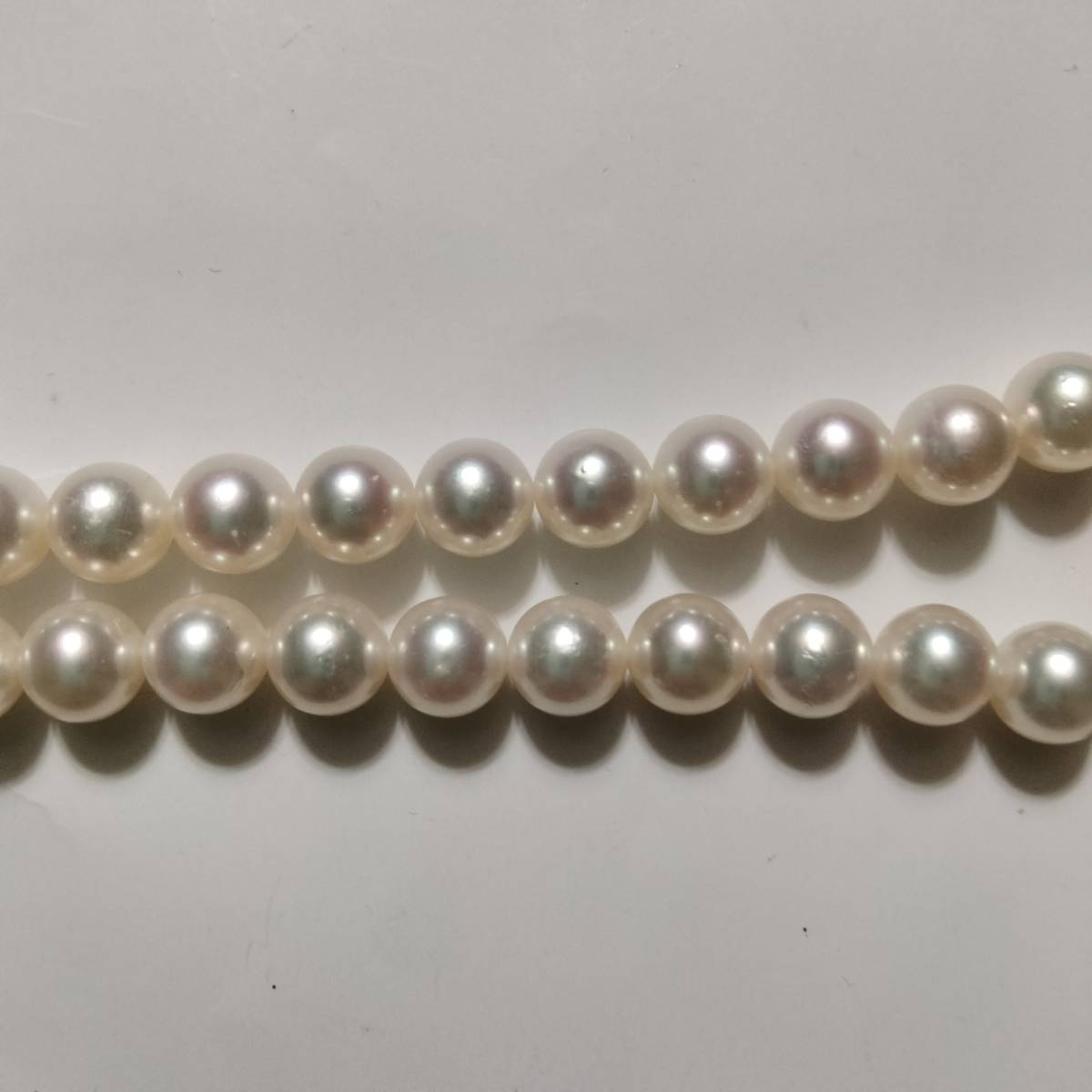 あこや真珠ネックレス パール 和玉 7.5-8mm 実寸42cm 留金SV 糸