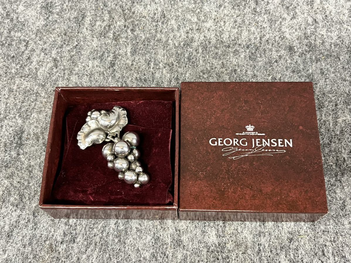 ジョージジェンセン GEORG JENSEN ぶどう ブローチ silver シルバー