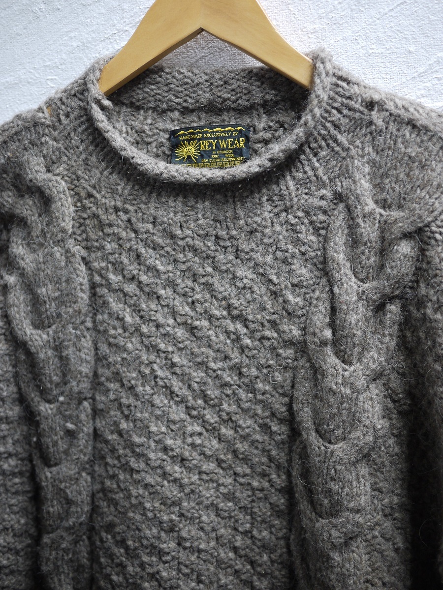 REY WEAR ウールニット アランニット ヴィンテージ wool knit 5611_画像2