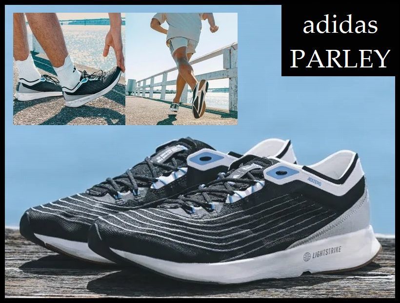 送無 新品 adidas アディダス アディゼロ PARLEY パーレイ M 22AW HQ6594 高機能 ランニング スポーツ シューズ スニーカー 黒 27.5cm ④の画像2