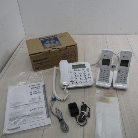 01207PS【未使用】パナソニック コードレス電話機(子機2台付き
