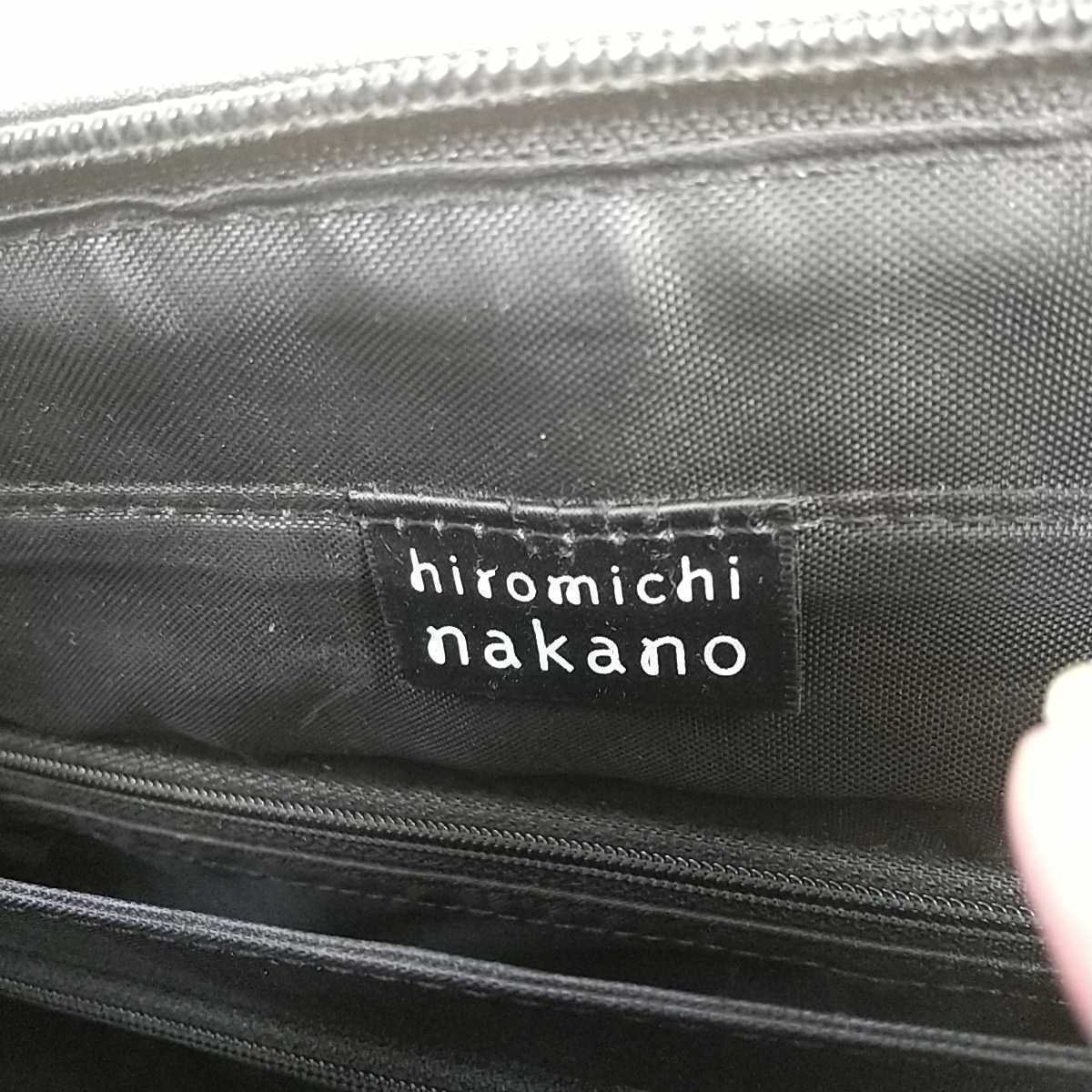 hiromichi nakano ヒロミチ ナカノ リクルートバッグ ビジネスバッグ 黒 革_画像7