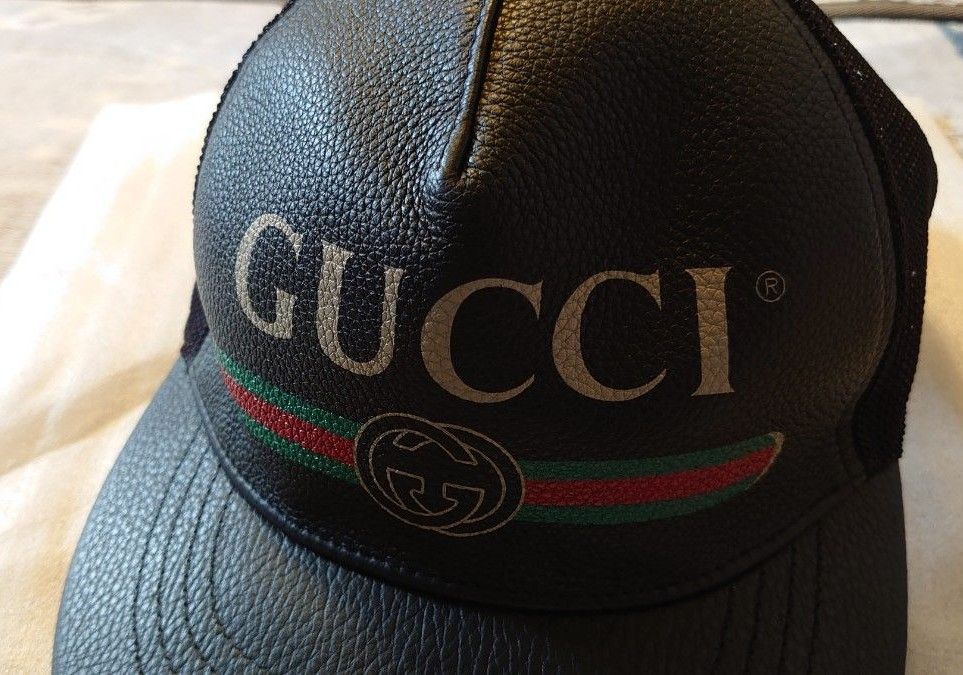 卓越卓越GUCCI ロゴプリント キャップ Mサイズ キャップ