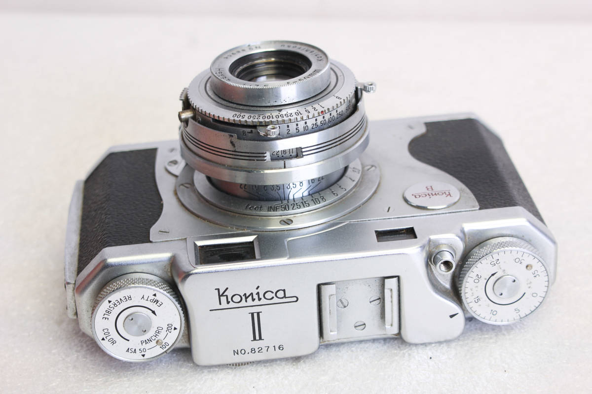 送料520円。中古。現状品 コニカ Konica Ⅱ　50mmF3.5 レンジファインダー　35mmフィルムカメラ。 管理B7_画像3