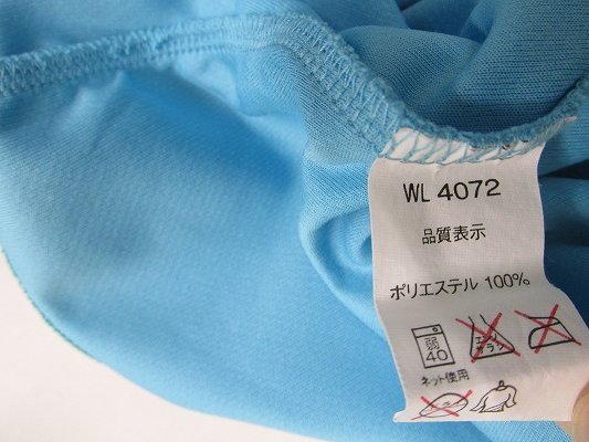 I2595：プリンス（prince）レディース テニスシャツ M ゲームシャツ半袖スポーツウェア/バトミントン/ブルー水色/WL4072_画像8