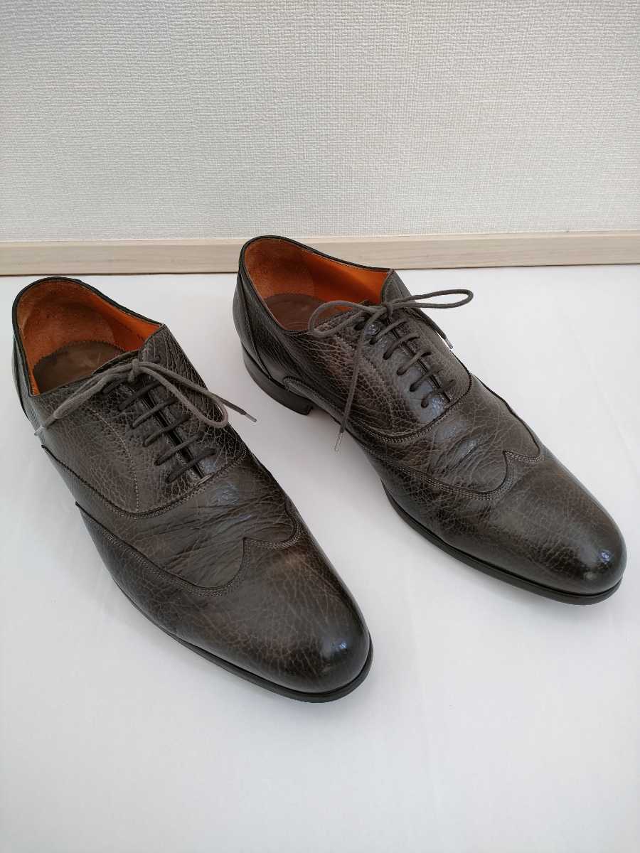 SANTONI】サントーニ 美品 ドレスシューズ ウイングチップ サイズ8