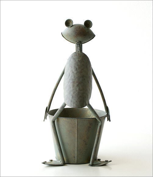  planter stylish frog garden lovely tin plate ornament pot cover iron car Be iron frog pot A
