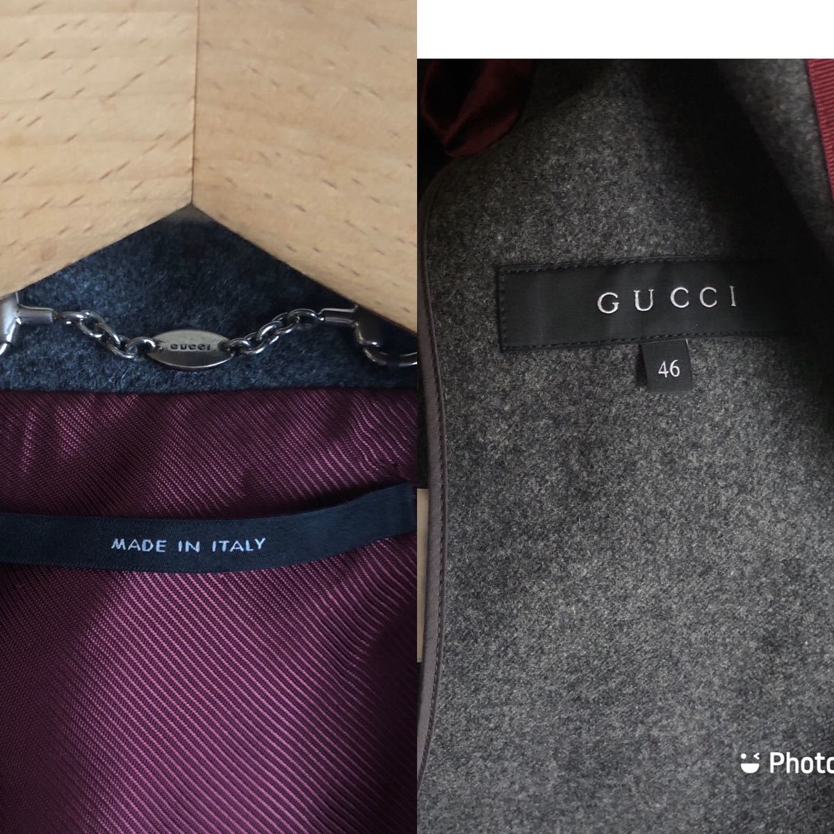  редкость GUCCI Gucci шерсть кашемир эмблема вышивка tailored jacket / school жакет / блейзер 46