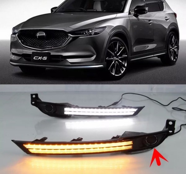 新商品　マツダ　CX-5 CX-8 デイライト&シーケンシャルウインカー搭載 LED 純正フォグ未装着車用_画像1