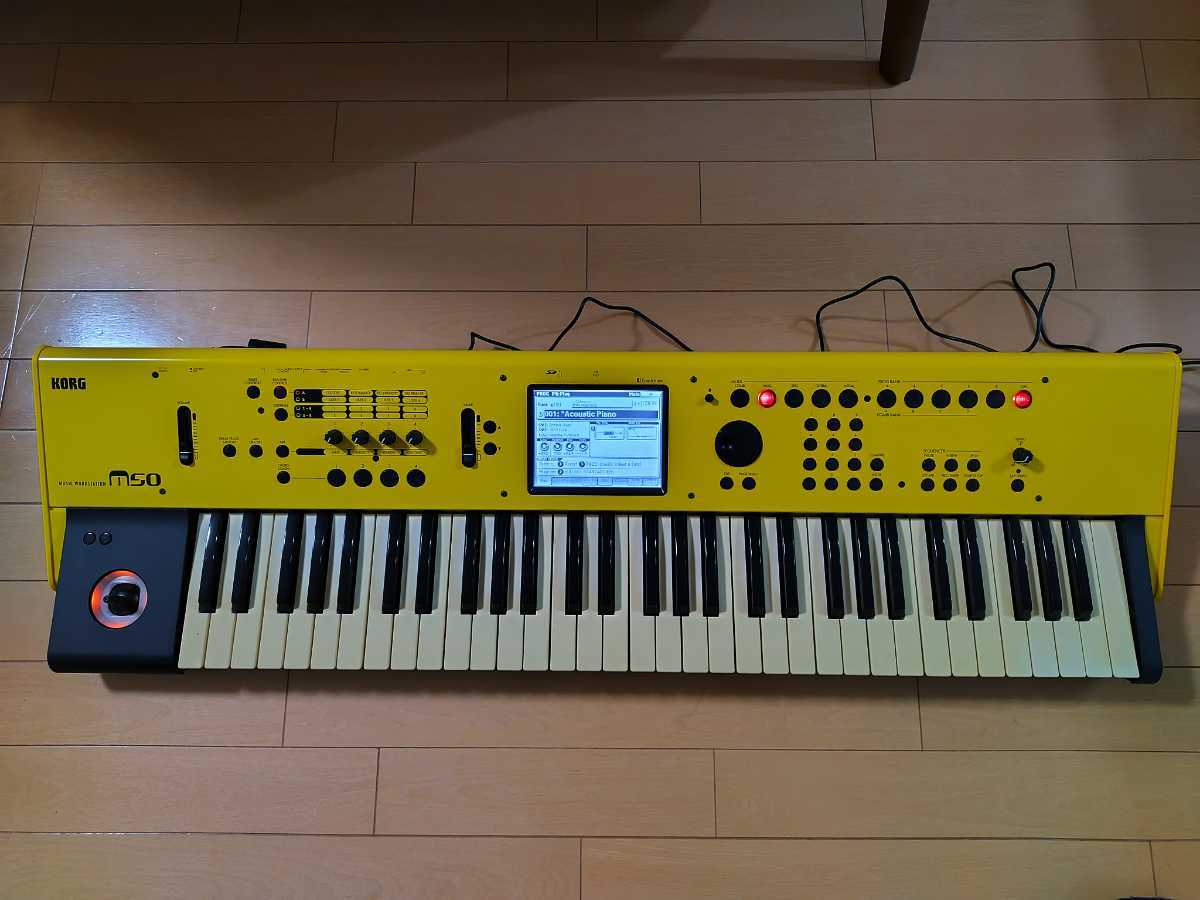 Yahoo!オークション - KORG M50 限定色 イエロー 黄色 動作確認 Yahoo!オークション - KORG M50 限定色 イエロー 黄色 動作確認