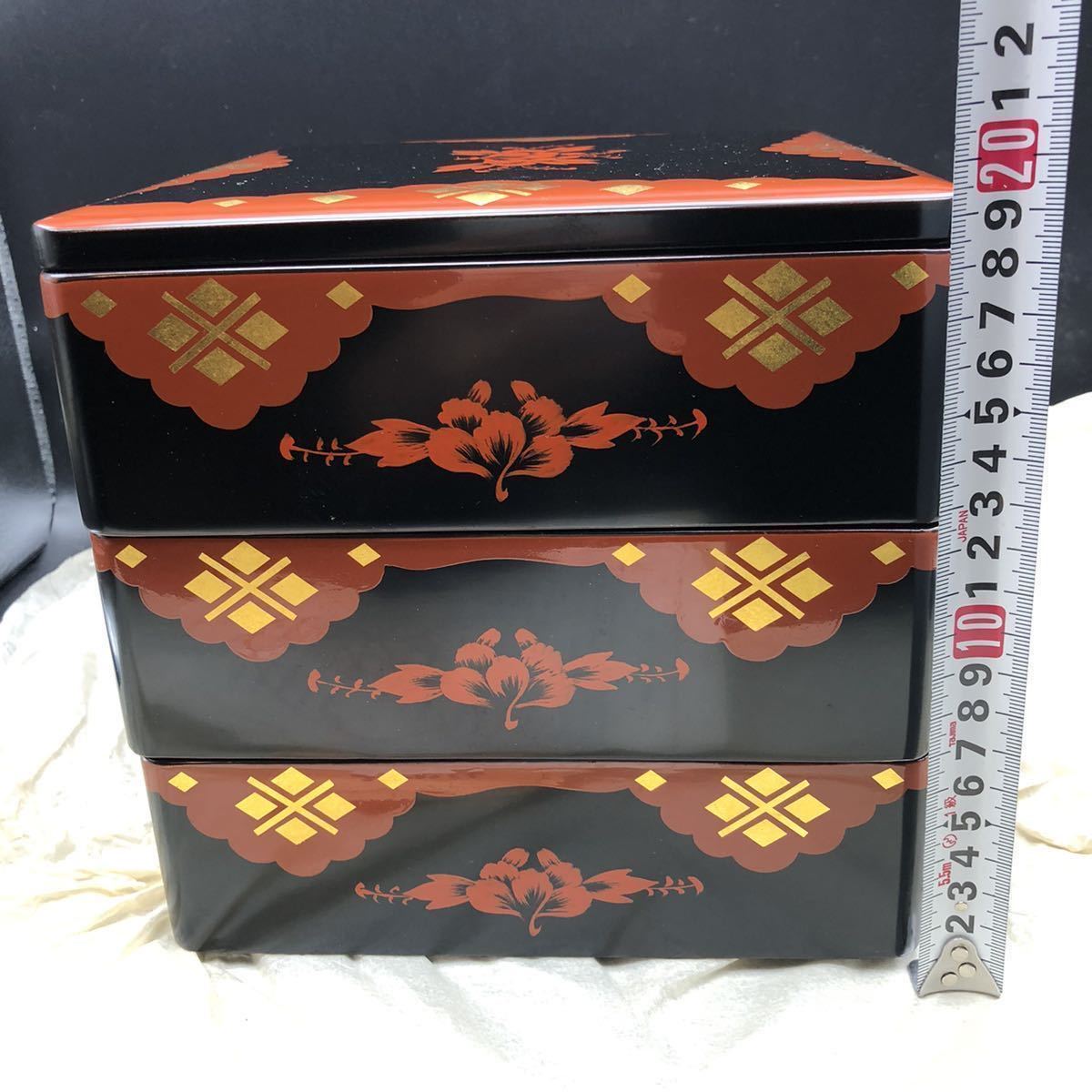 最大5万円OFFクーポン! 秀衡塗 重箱 三段 漆器 丸三漆器 天然木 未