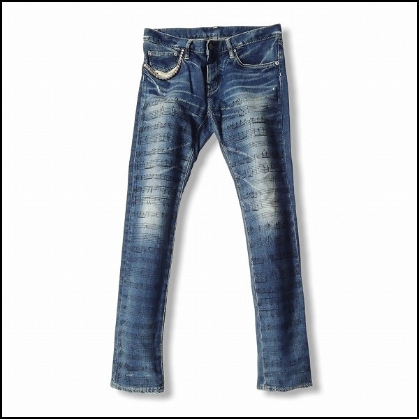 HYSTERIC GLAMOUR ヒステリックグラマー 音符デニムパンツ HYSTERIC GLAMOUR ヒステリックグラマー 音符デニムパンツ