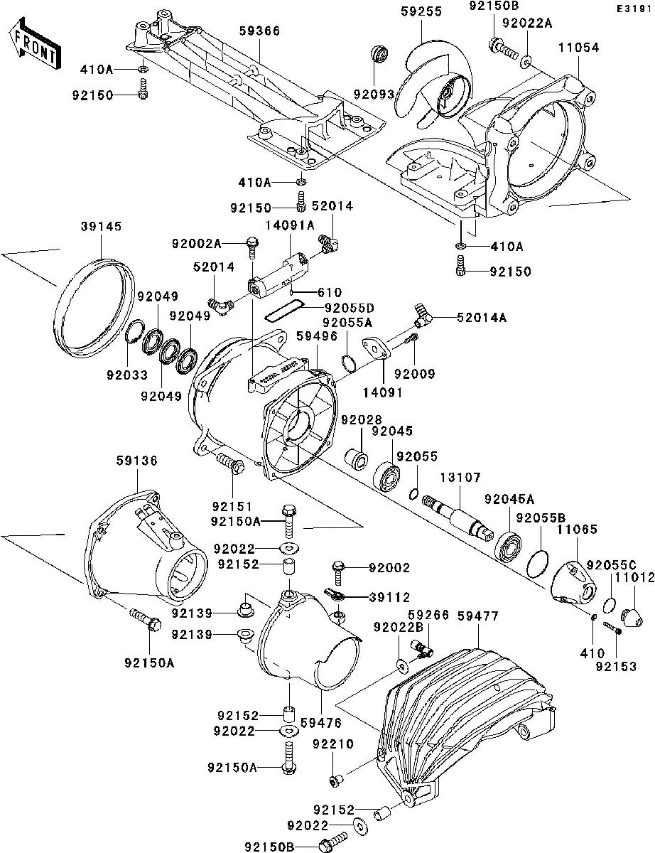 Kawasaki ULTRA250X'08 OEM section (Jet-Pump) parts Used [K2740-36]_画像3