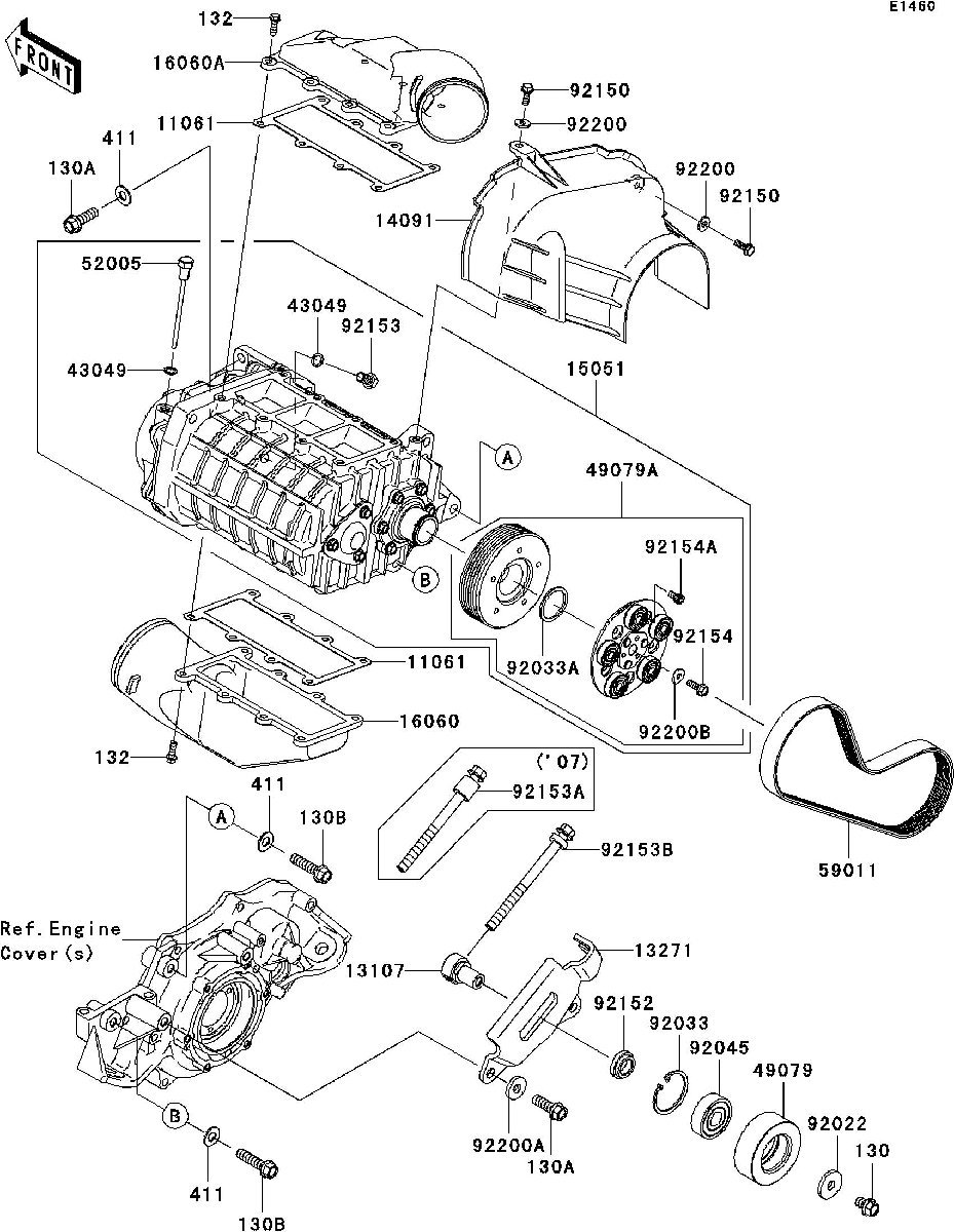 Kawasaki ULTRA250X'07 OEM section (Super-Charger) parts Used (わけ 