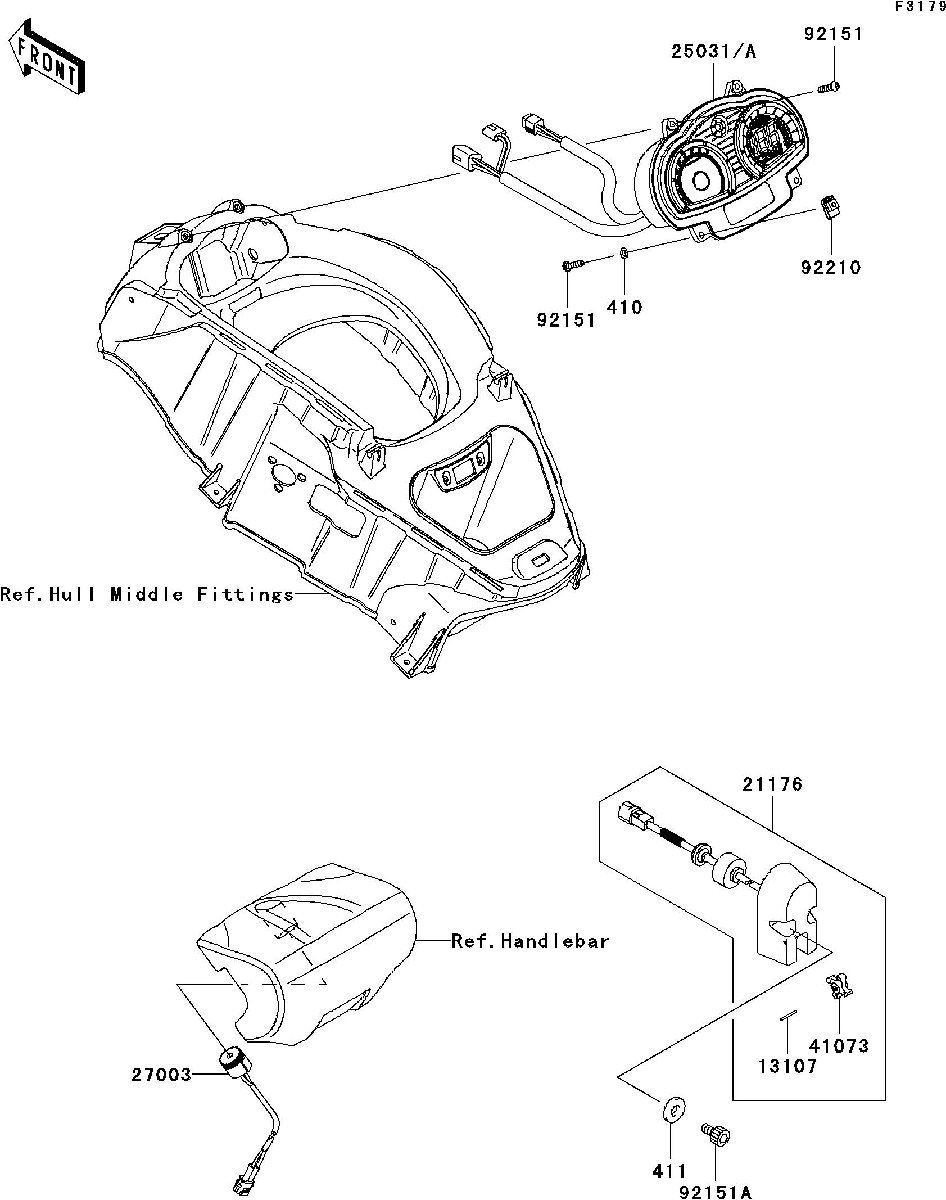 Kawasaki ULTRA250X'08 OEM section (Meters) parts Used [K2740-41]_画像3