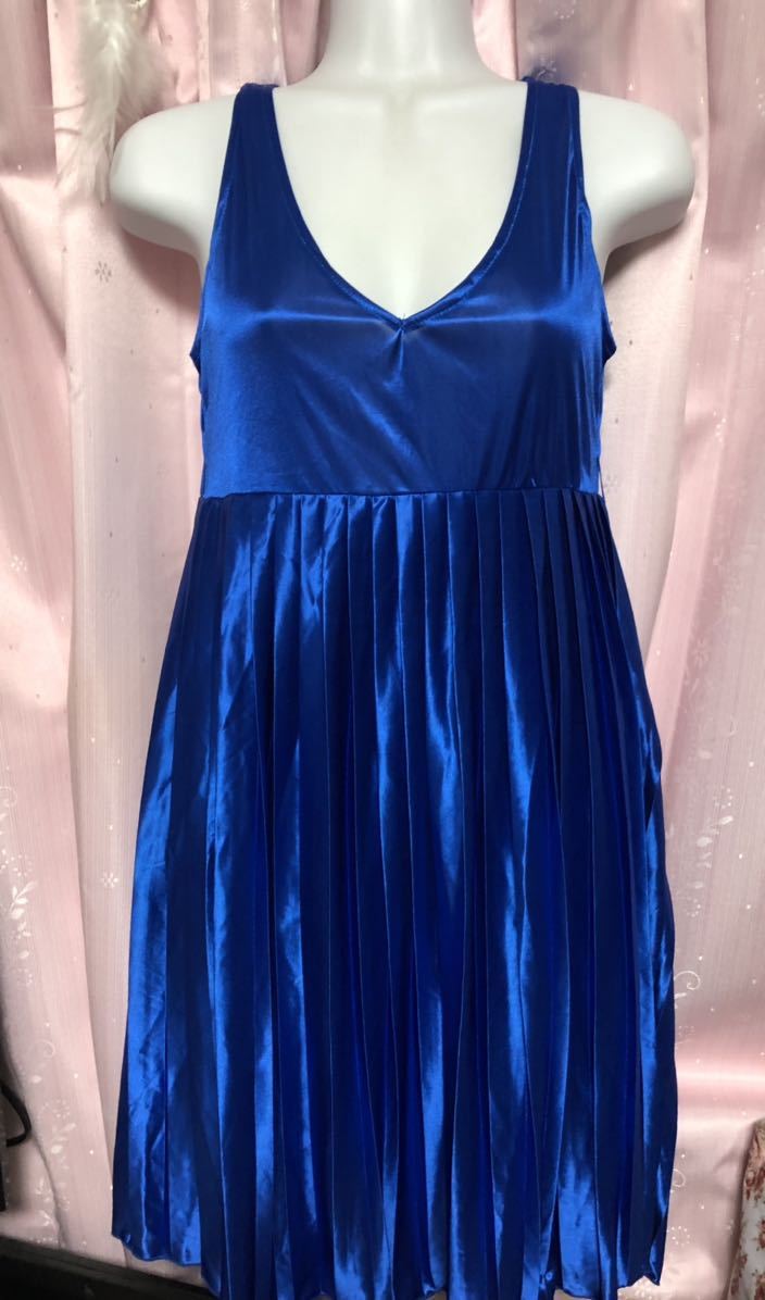  Cecil McBee CECIL McBEE royal blue Mini One-piece high waist pleat wedding gratitude . festival ... industry party kyaba dress 