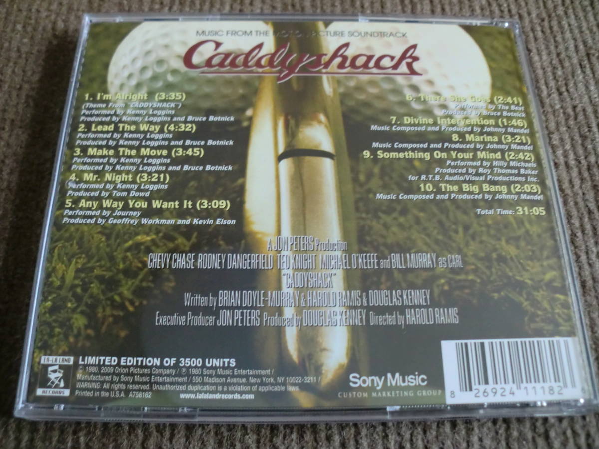 ジョニー・マンデル「CADDYSHACK」OST　10曲　３５００枚限定　LA－LA LAND 輸入盤_画像2