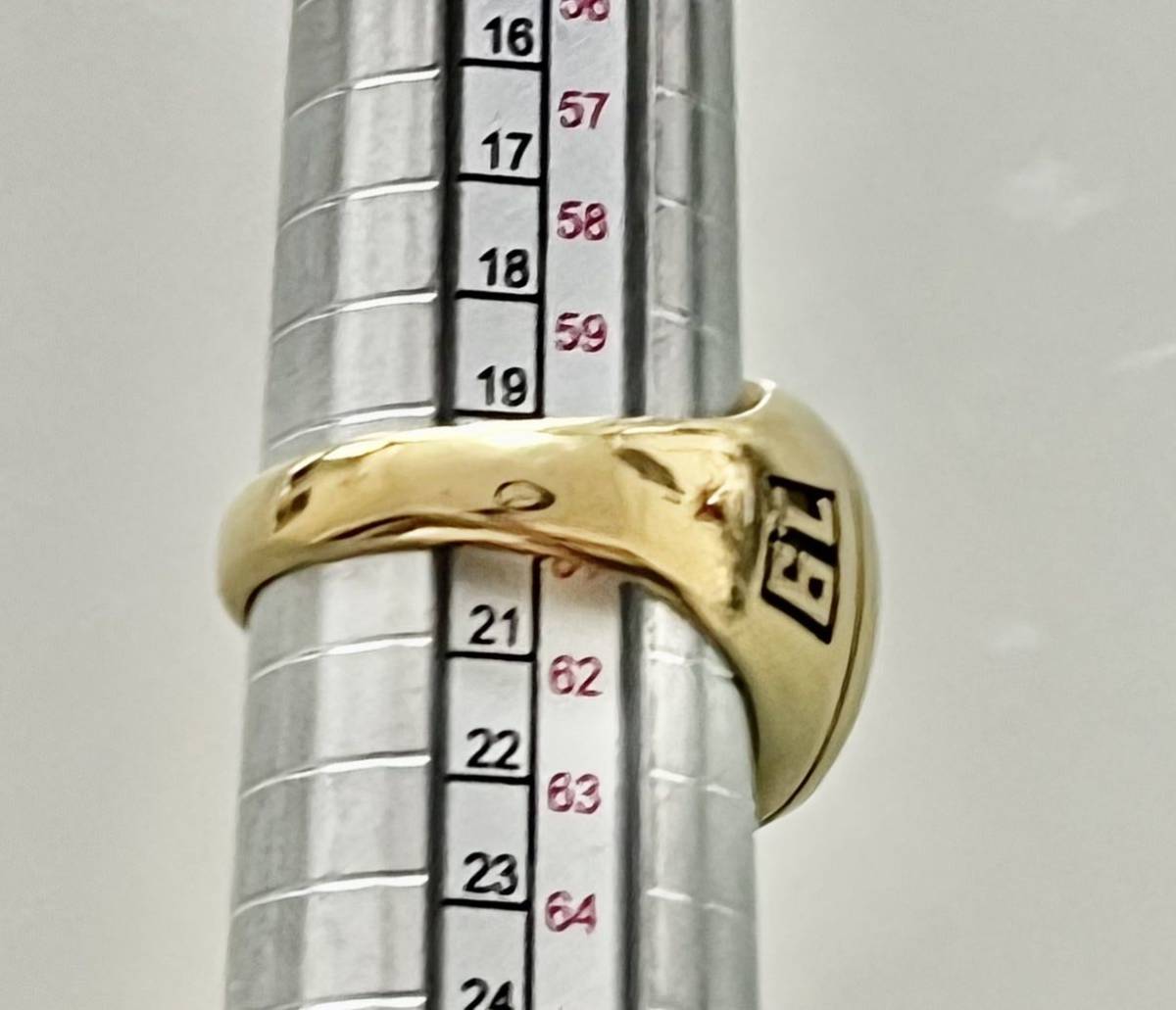 ◇激レア◇カレッジリング◇10金メッキ◇10Kgf◇指輪20号◇メンズ