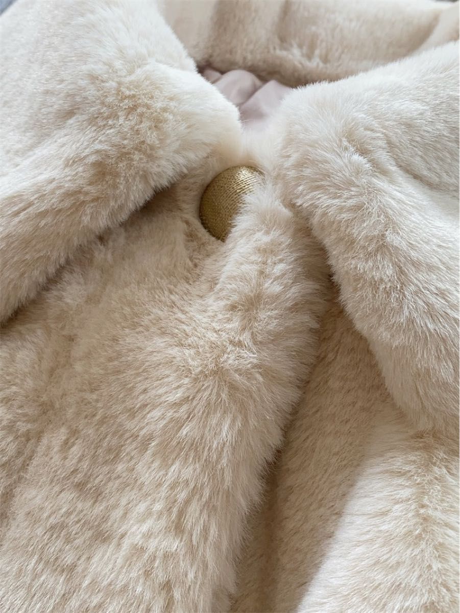 サントスピンク Winter Love Faux Fur Coat / beige / Sサイズ | www