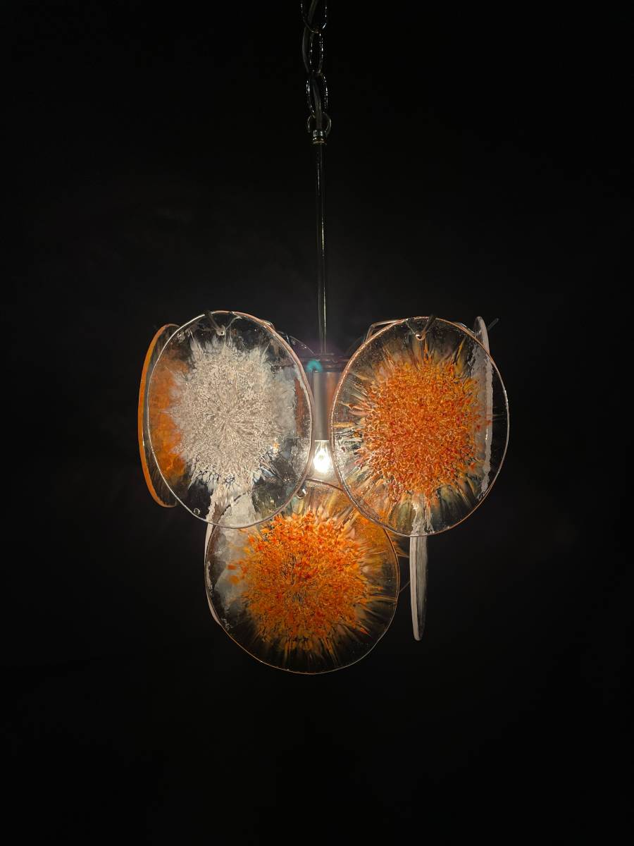 Vistosi murano glass hanging lamp 1灯 ヴィストージ ムラノ ディスクガラス