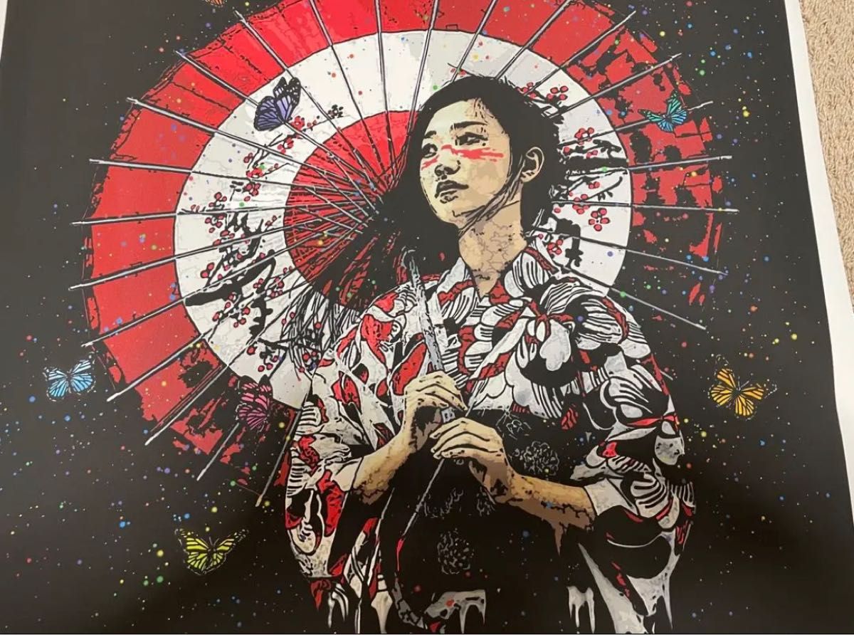 2022年最新版☆高級感溢れる 新品 ロッカクアヤコ 版画 シルク
