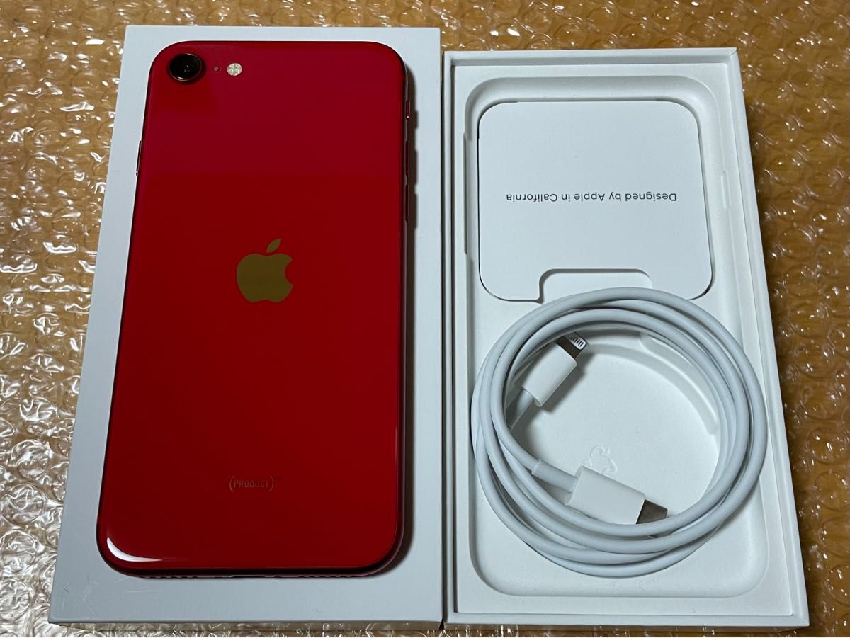 再入荷】【再入荷】美品 IPhone SE 第2世代 (SE2) Red 64GB SIMフリー 携帯電話 