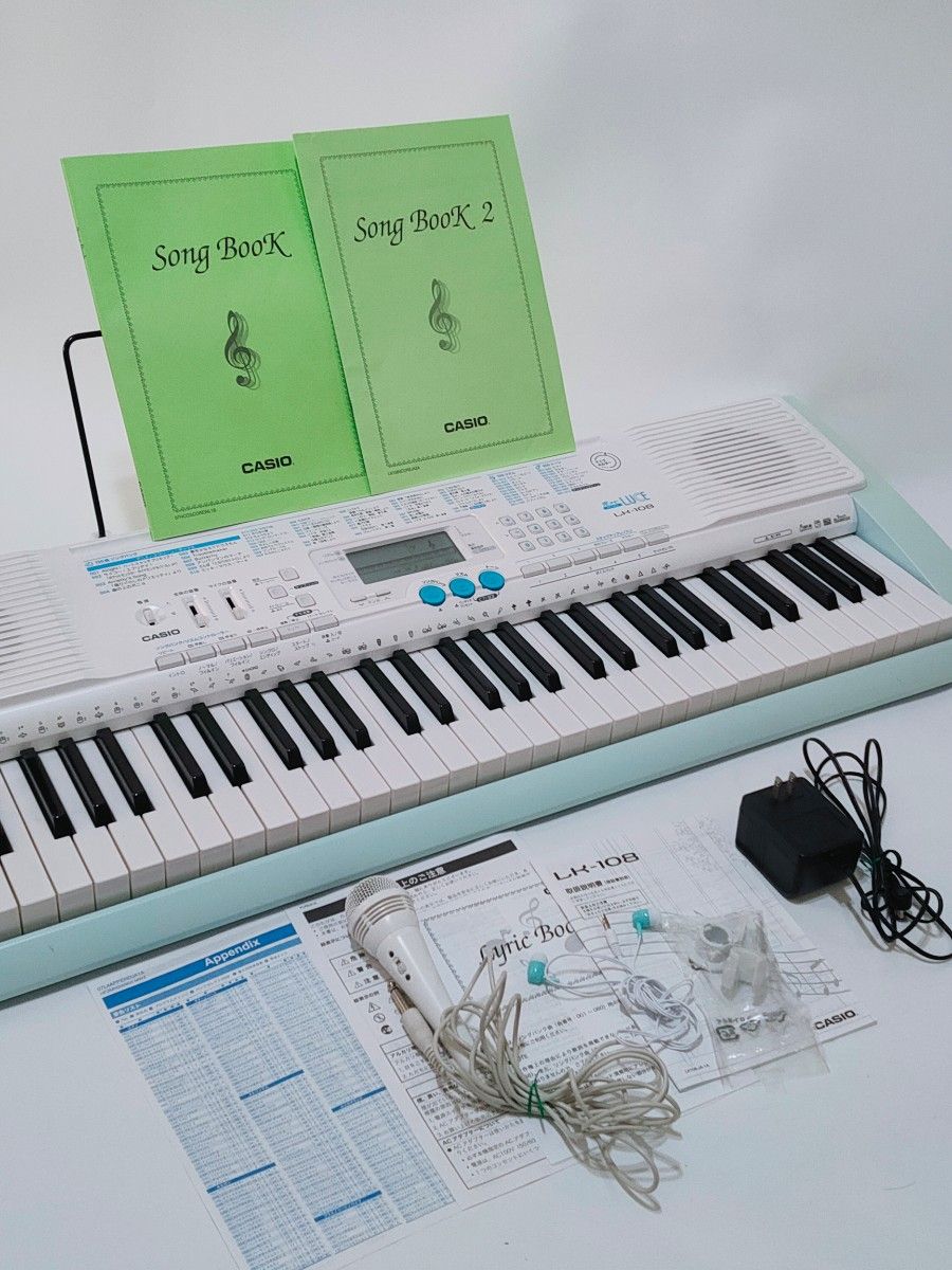 【付属品充実♪】CASIO LK-108 61鍵盤 電子ピアノ 光ナビゲーション