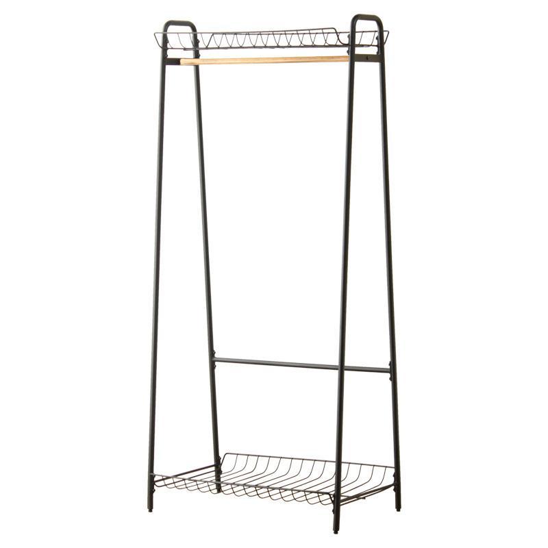 [ postage included ] hanger rack stylish shelves attaching wire steel iron slim 70 width 70cm storage metal Vintage rack white black entranceway 