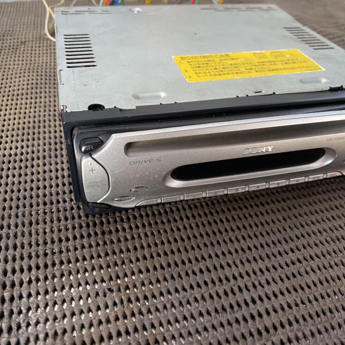 SONY FM/AM COMPACT DISC PLAYER MODEL NO.CDX-S2000S operation not yet verification Junk 