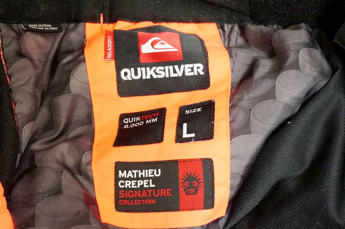 男性用 QUIKSILVER クイックシルバー スノーボードウエア Mathieu Crepel マシュー・クレペルシグニチャーパンツ KKMSP114 サイズL_画像6