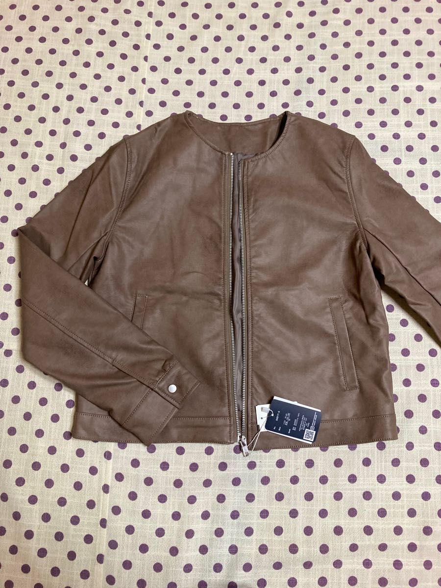 レディース M ジャケット 新品未使用 タグ付き ノーカラー 合わせやすいお色