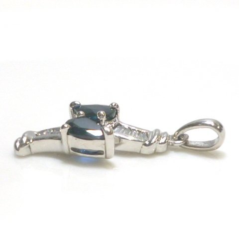 J◇Pt850 銀座ジュエリーマキ サファイア 0.75ct & ダイヤモンド 0.14ct ペンダントトップ プラチナ JEWELRY MAKI【ネコポスOK】_画像3