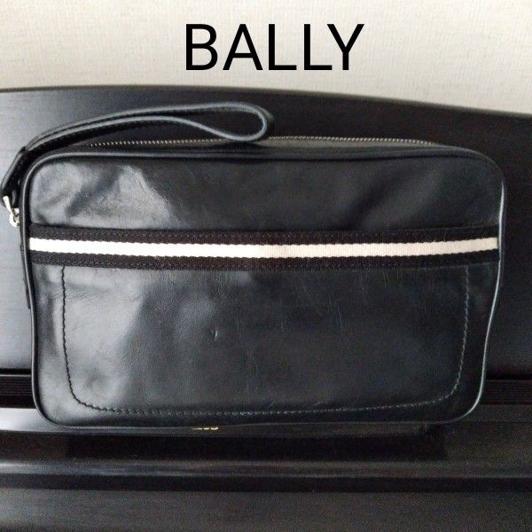 ○純正クーポン○ バリー BALLY レザー クラッチバッグ ブラック