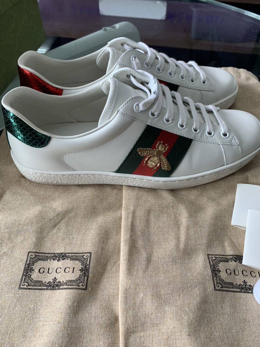 グッチ GUCCI エース エンブロイダリー メンズ スニーカー サイズ7(約