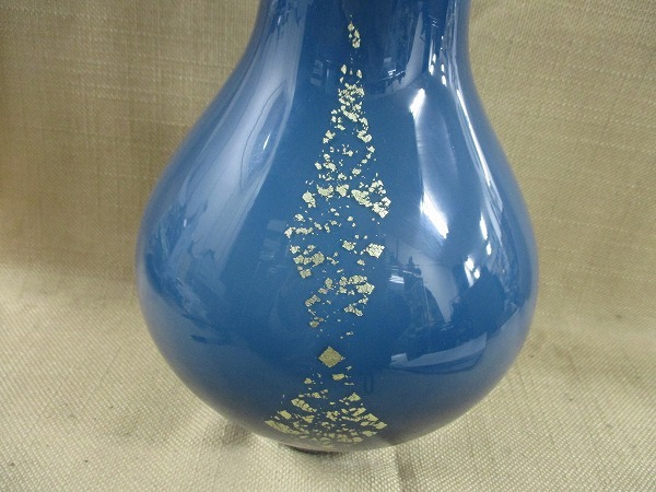 ◆KAMAY GLASS JAPAN ガラスの花瓶 とても素敵です 径11㎝ 高さ24㎝ ※汚れキズ等あり tm2302-13-11_画像5