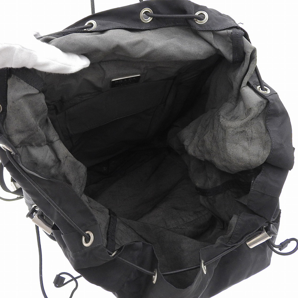 美品 プラダ PRADA レアアイテム V133 ナイロン 大型 バックパック 黒