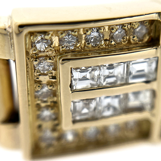 K18 diamond 1.54ct President breath type men's design bracele 