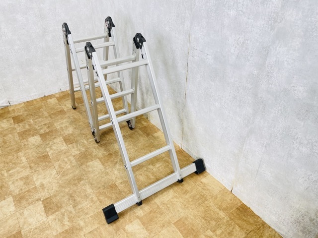  aluminium ladder 3.8m [ used ] Pal Star SHS type 3 point joint freely aluminium alloy made multipurpose .. ladder maru gold /52146