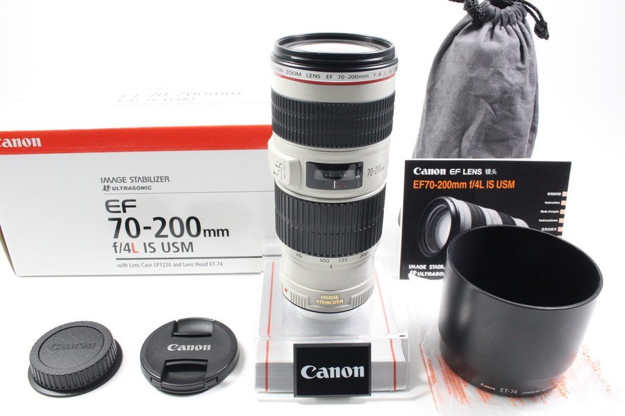 【 HORITA CAMERA 】A(極上品) 2545 Canon EF 70-200mm F4 L IS USM 385611 キヤノン 手振れ補正 フルサイズ対応 ケース 元箱付き
