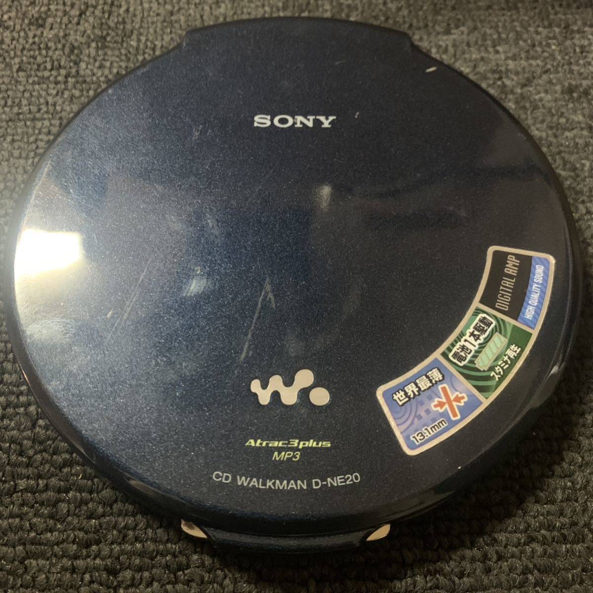 動作未確認】SONY ソニー D-NE20 レッド CDウォークマン MP3