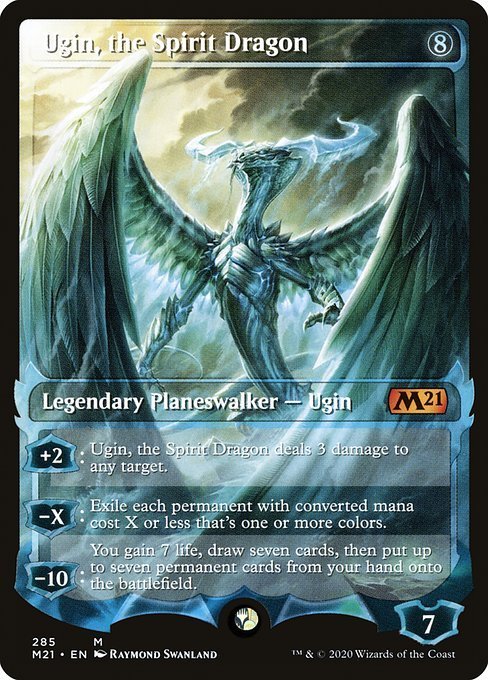 MTG ■無/英語版■ 《精霊龍、ウギン/Ugin, the Spirit Dragon》★ショーケースFOIL★ 基本セット2021 M21_画像1