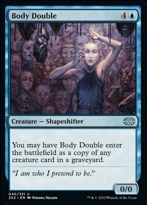 MTG ■青/英語版■ 《影武者/Body Double》★FOIL★ ダブルマスターズ2022 2X2_画像1